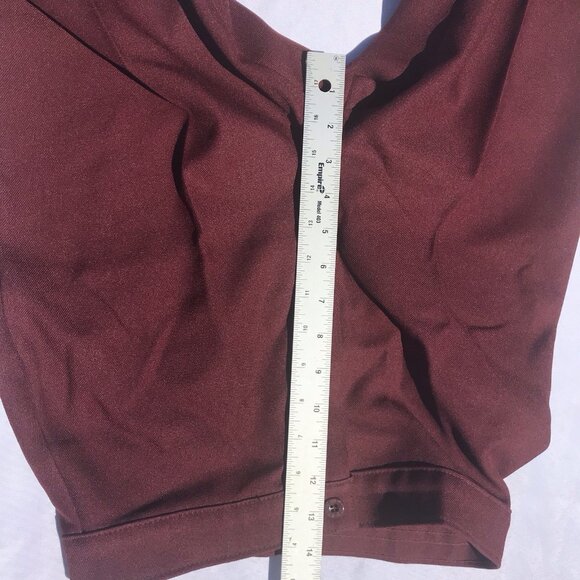 Vtg 70s Levi’s Mod HTF Poly Pants Women’s 2 27” High Waist Wide Leg Brick Red - Picture 8 of 16